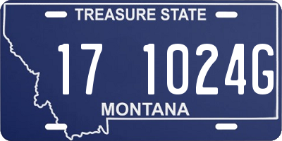 MT license plate 171024G