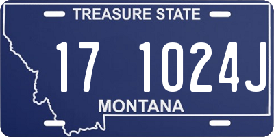 MT license plate 171024J