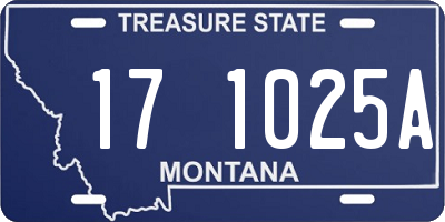 MT license plate 171025A