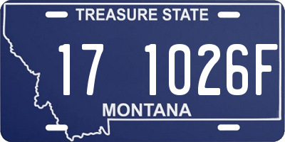 MT license plate 171026F