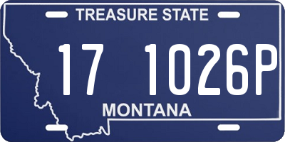 MT license plate 171026P