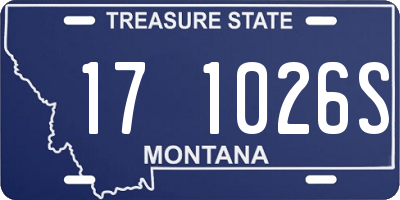 MT license plate 171026S