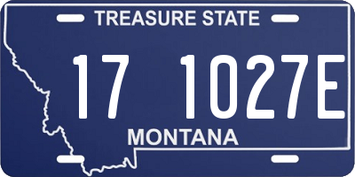 MT license plate 171027E