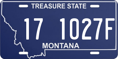 MT license plate 171027F