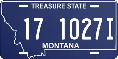 MT license plate 171027I