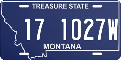 MT license plate 171027W