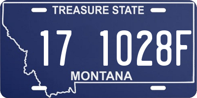 MT license plate 171028F