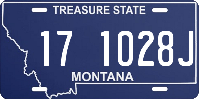 MT license plate 171028J