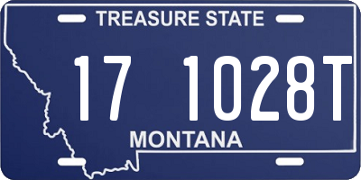 MT license plate 171028T