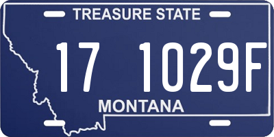 MT license plate 171029F
