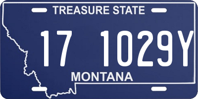 MT license plate 171029Y