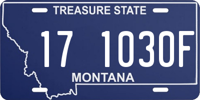 MT license plate 171030F