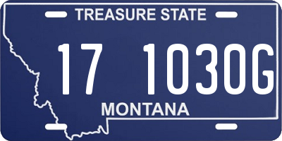 MT license plate 171030G