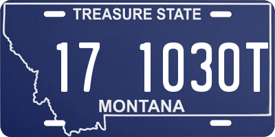 MT license plate 171030T