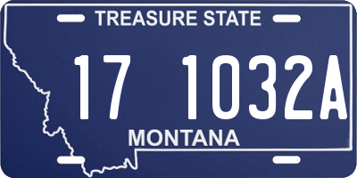 MT license plate 171032A