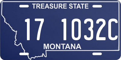 MT license plate 171032C
