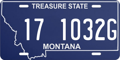 MT license plate 171032G