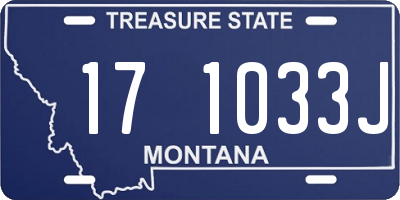 MT license plate 171033J