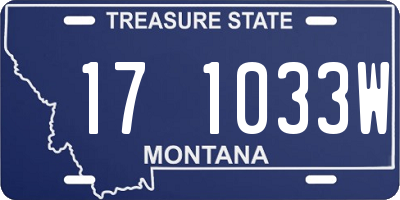 MT license plate 171033W