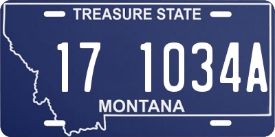 MT license plate 171034A