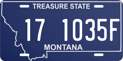 MT license plate 171035F