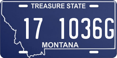 MT license plate 171036G