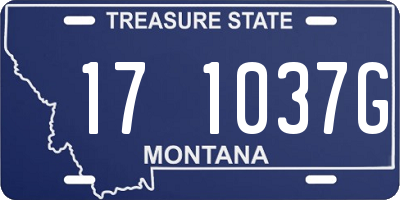 MT license plate 171037G