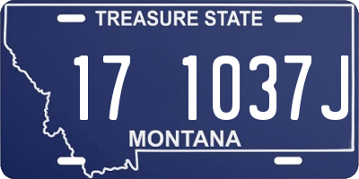 MT license plate 171037J
