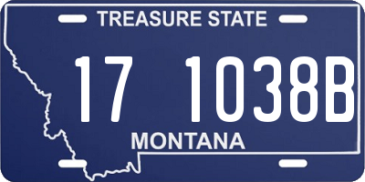 MT license plate 171038B