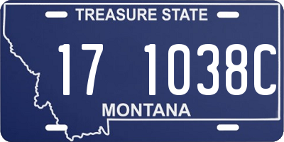 MT license plate 171038C
