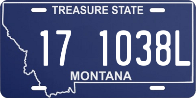 MT license plate 171038L