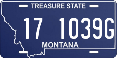 MT license plate 171039G