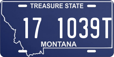 MT license plate 171039T