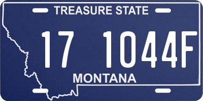 MT license plate 171044F