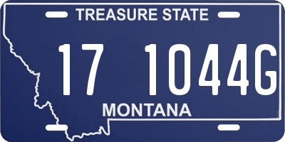 MT license plate 171044G