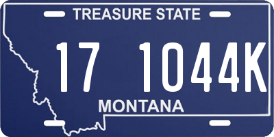 MT license plate 171044K