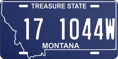 MT license plate 171044W