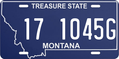 MT license plate 171045G