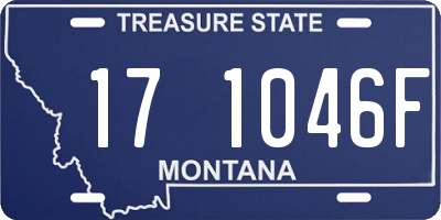 MT license plate 171046F