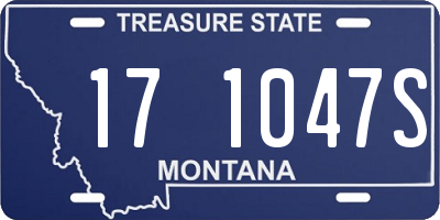 MT license plate 171047S