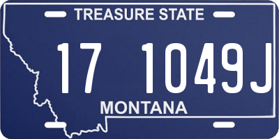 MT license plate 171049J