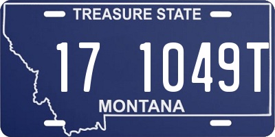 MT license plate 171049T