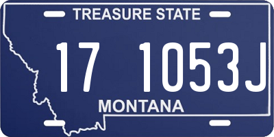 MT license plate 171053J