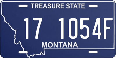 MT license plate 171054F