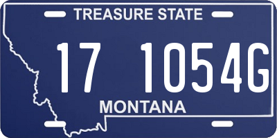 MT license plate 171054G