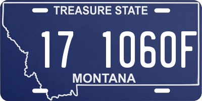 MT license plate 171060F