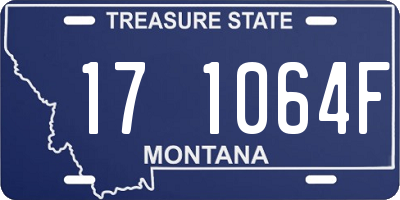 MT license plate 171064F