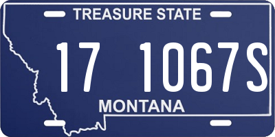 MT license plate 171067S