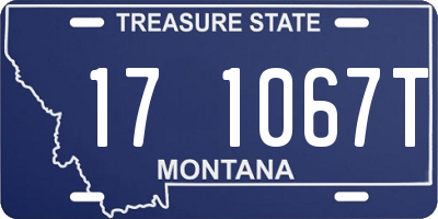 MT license plate 171067T