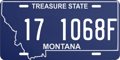 MT license plate 171068F